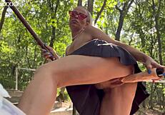 Blonde Cougar Fucks Used Cunt with Big Vibrator Red Wet