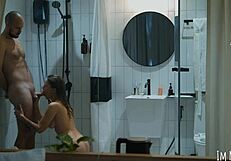 showering together makes it easier to clean the face