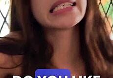 Horny 18yo Brunette Sucks Balls Hard