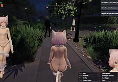 Secret Flasher Manaka Runs Free in Central Park Cat Costume