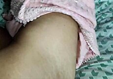 stepsister inserts brother's long dick into wet pussy