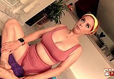 nude yoga session penny pax flaunts her big ass