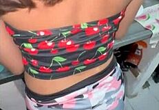 Shut up, whore, as I fuck your big ass in the kitchen