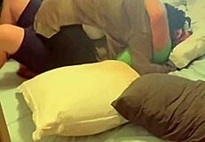 Homemade amateur ebony next door neighbor came to visit