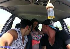 Busty Brit Feels Thrilled Blowing Publicly Before Outdoor Sex