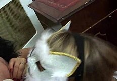 Renee Richards Gets A Massive Tittie Cumshot As Stacey Saran Watches In This Group Cosplay Parody