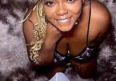 Passionate homemade sex with my ebony stepsister in the bedroom