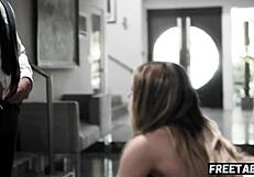 Free Use Wife Gets Spitroasted By Husband And Friend In Bedroom