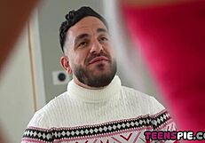 lovely teen gets a sweet christmas creampie surprise