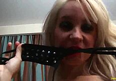Hot Busty Blonde Oils Up And Toys