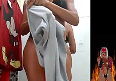 hot milf in store fitting room