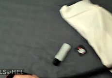 I pissed on my Asian teen girlfriend with harsh spanking and rough sex