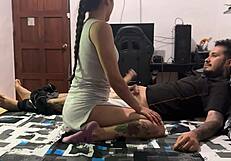 i cheated on my husband with his stepbrother, sucking his cock and getting creampied in our home