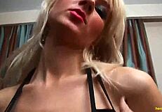Hot Busty Blonde Oils Up And Toys