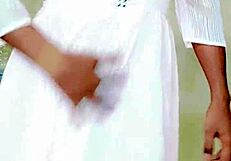 Walking in chastity cage leads to unexpected piss play.