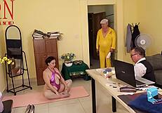 YOGA TIME IN THE OFFICE REGINA NOIR SCENE 4