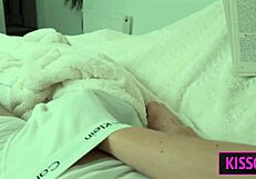 Step mom shared bed and sat on step sons dick to get fucked in cowgirl and missionary.