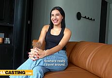 big booty 18yo latina cutie riding big cock american producer in amateur casting