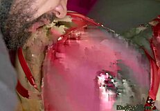 brunette in red stockings with furry slit and full hd deep throat - love awesome hard-core porn.