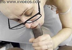 mature rita's suggestive sucking of black cock pov cumshot