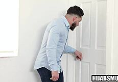 stepbrother prepares muslim stepsister for wedding night