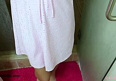 pretty asian teen says 'i took a shower'