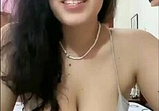 Beautiful Latina's Big Tits Bounce Intensely in Lingerie