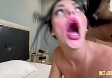 husband brings his whore again to ride the gifted black cock in sheer lingerie