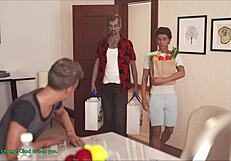 a wife and stepmother play a game together