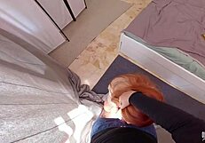 imagine jerking off in front of your stepmother and she sucks you then you fuck her pussy