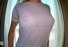 girlfriend with big ass in tight jeans gets creampie in pussy