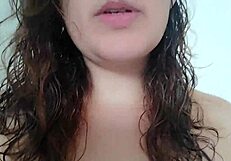 milf getting naked to clean the house, showing off her curves