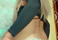 I feel so aroused watching ladyboy transsexual Rica masturbate passionately for me in the bedroom.