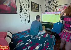 flamenguista gets pounded from behind by bayer in a live intense session