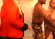 why do two big tit blonde wives share a black cock in the tub?