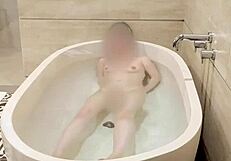 Bathing Japanese College Student In Bath