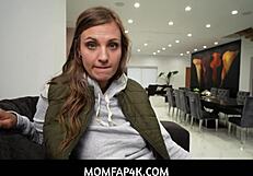 Hot stepmom Kenzie Love says, spray my big booty stepson