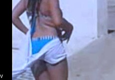 Filming my hot friend stripping and ripping clothes!