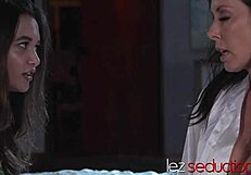 Teen Brunette Seduced By Lesbian Milf