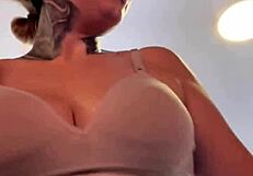 Famous influencer drips wet pussy at gym