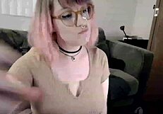 Stripping Reveals Hairy Pussy Cum!