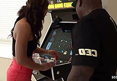 fit brown flexible teen 18+ get hard fucked by big black cock stranger guy at first date when step-mom is away