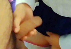 Mexican schoolgirl can't resist her teacher and swallows cum