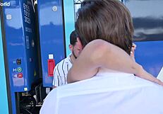 Seductive babe Veronica Leal tempts old friends into DP fuck fun