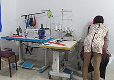 that intense seduction in the sewing workshop feels so hot and tempting