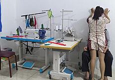 that intense seduction in the sewing workshop feels so hot and tempting