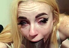 British temptress Louise Barlow coaxed into sucking monster BBC and swallowing the load