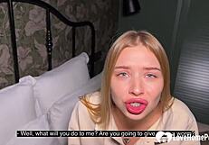 Russian Hottie Eats Burger During Hard Sex