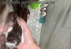 Hot curious 18-year-old teen cleans stepbrother's monster cock, making him cum twice