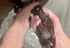 Hot curious 18-year-old teen cleans stepbrother's monster cock, making him cum twice